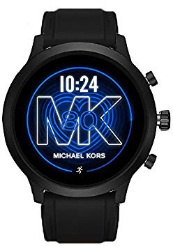 LvBu Armband Kompatibel Für Michael Kors MKGO, Leder Silikon Classic Ersatz Uhrenarmband Für Michael Kors Access MKGO Smartwatch (schwarz)