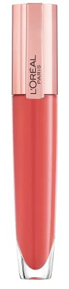 L'Oréal Paris Glänzender Lipgloss für maximales Volumen, Pflegende Wirkung, Mit Hyaluronsäure und Kollagen-AS-Fragmenten, Glow Paradise Brilliant Signature Plump-in-Gloss, Nr. 410 I Inflate