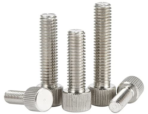 CONPHERON Rändelschrauben Edelstahl Flach Rändelkopf Schrauben Daumenschrauben M2×12mm, 10 Stück