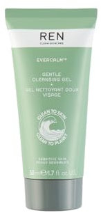 REN Evercalm Gentle Cleansing Gel – Soothes, Hydrates and Cleanses Sensitive Skin, Strengthens Skin Barrier, 50ml