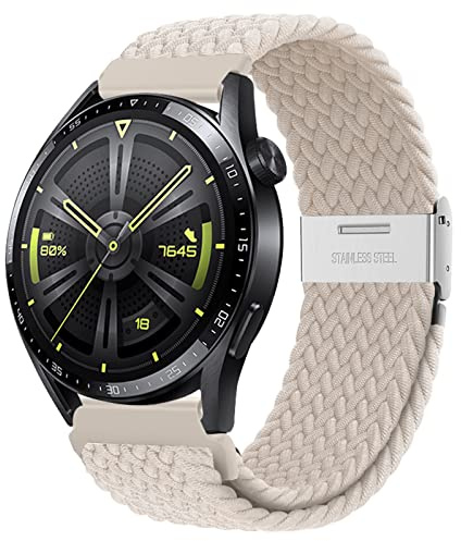 AidorMax Nylon Elastische Uhrenarmbänder Schnellspanner-Armband 20mm, Ersatzarmbänder mit Verstellbarer Rutschfester Schnalle für Smartwatches und Armbanduhren Herren Damen (20mm, Polarstern)