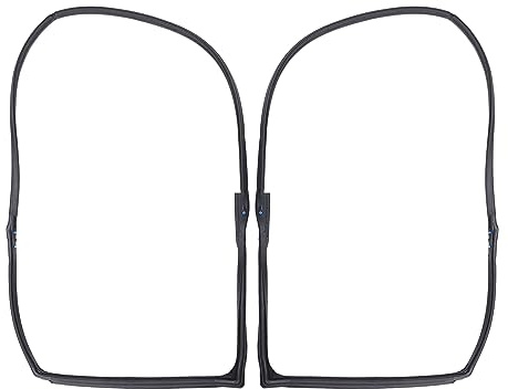 QUARKZMAN Vordere Türdichtungssatz Für Jeep Wrangler 07-17 2Pcs | Schwarz, Gummi, OE:55395274AW, Für Jeep Wrangler 07-13/14-17/JK, Vorne Links+Rechts, Wasserdicht, Schalldämmend, Staubdicht