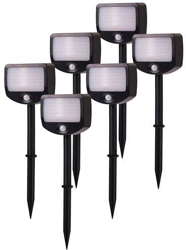 Northpoint LED-batteri, strålkastare, strålkastare, säkerhet, set om 3 med radioaktivering, rörelsedetektor, skymningssensor (utomhus, set om 6)