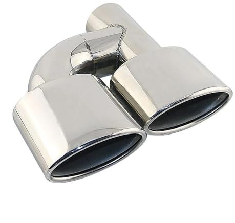 Für W211 W204 C63 Schnittstelle 63 Mm Dual-Outlet-Auto-Auspuffspitze Schräg Gerollte Kante Auto-Schalldämpfer-Endrohr Edelstahl Auspuffblenden (Color : rechte Seite)