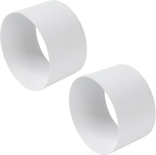 2er-Pack 150 mm Rundrohr-Außenverbinder - Lüftungssystem Zubehörteil - Verbindungsstück für Rundrohrsysteme - weiblich Rohrverbinderflansch