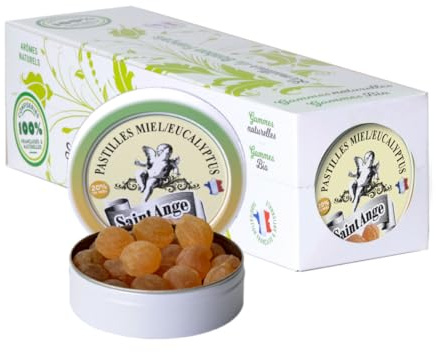 Pastilles Saint-Ange lot de 10 | Bonbons Traditionnels 100% Français (Miel Eucalyptus)
