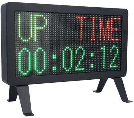 Luocute Elektronische Anzeigetafel, Basketball-Anzeigetafel, Ferngesteuerter Digitaler Zähler mit Datumsanzeige, Stoppuhr-Timing, 0–199 Punkte, für Badminton, Basketball, Fußball,