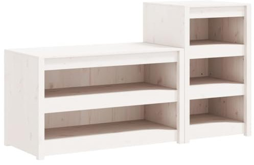 vidaXL Outdoor Kitchen Cabinets Cupboard/Sideboard 2 pcs - White Solid Pine Wood for Garden/Kitchen - Modular Storage/Worktop Units