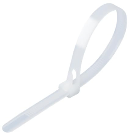 Fascette riutilizzabili in nylon, 100 pezzi, colore bianco, 20,3 cm