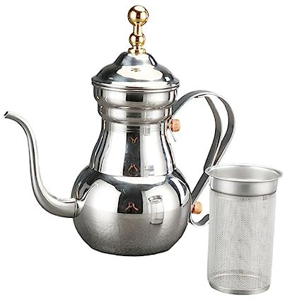 Cabilock Hochtemperaturbeständiger Kaffeekessel 1 L Empfindliche Kaffeekanne Leicht Zu Reinigender Teekessel