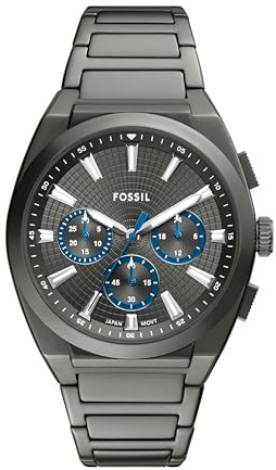 Fossil Men's Everett Chronograph Smoke Stainless Steel Watch