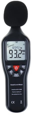 Misuratore di decibel, Fonometro digitale Decibel 30dB - 130dB con funzione di registrazione dati CD Software Noise Tester Registratore,Alta precisione