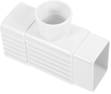 HOMSFOU Connecteur de Gouttière Pvc Blanc Solide pour Extension de de Gouttière, Raccord en Y pour Gestion des Eaux Pluviales, Accessoire pour Toiture, Usage Extérieur