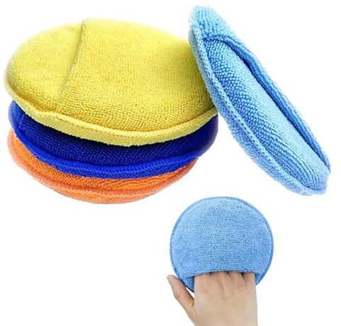 éponge à polir à la main en Microfibre de 4, 150x25 mm, tampon applicateur de cire, produits de polissage, nettoyeur de peinture, polisseur de Voiture, au lieu d’une machine à polir