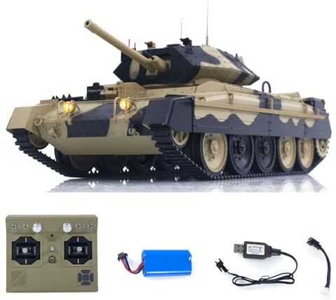 TOUCAN RC HOBBY 1/16 rc Panzer 12-Stunden-Versand 2,4 GHz Funkfernsteuerung Militärpanzer Modell CoolBank MK III Kampfpanzer Modell 360° drehbarer Turm Rauch- und Lichteffekte Geschenk