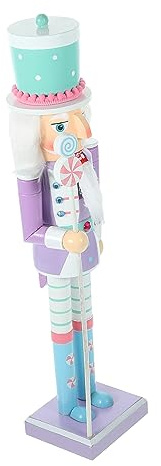 Cabilock Figurine Casse Noisette Violet Décoration de Bureau Noël Ornement Soldat Traditionnel pour Ambiance Festive