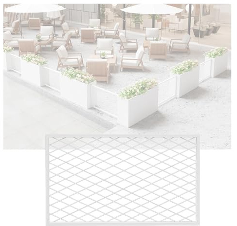 Stahl-Pflanzgefäß für Outdoor-Pflanzen, gespleißter Blumenkasten mit Trennwänden, Restaurant-Trennwand, kommerzieller Esstisch, niedriger Zaun (100 x 60 cm)