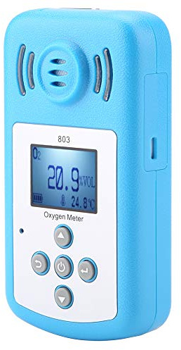Odorkle Oxygen Gas Detector 803 Portable O2 Monitor with Sound Light Vibration Alarm for Industrial Safety Mining Plants