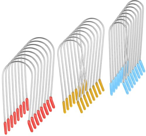 Lot de 24 clips de rechange assortis pour bigoudis chauffants compatibles avec la plupart des tailles de bigoudis (1,9 cm, 2,5 cm, 3,6 cm)