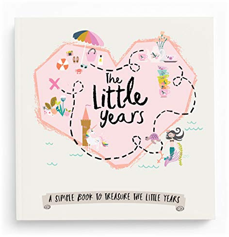 Lucy Darling The Little Years Erinnerungsbuch für Kleinkinder, Alter 1 bis 6 Jahre, Album für Mädchen, Meilenstein-Scrapbook zum Aufzeichnen wertvoller Erinnerungen – Erinnerungsbuch