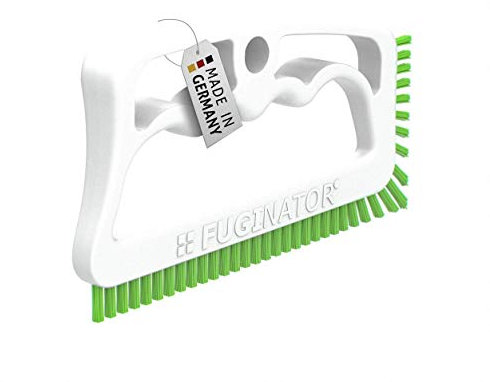 FUGINATOR® Cepillo para Juntas de baño, Aseo, Cocina, Limpieza de Azulejos de Pared y Suelo, práctico Cepillo para Juntas y Azulejos, para Espacios Estrechos (Blanco/Verde)