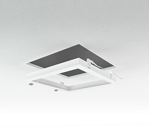 LongLife LED Panel Einbaurahmen 30x30cm weiß Deckeneinbau Montagerahmen für Rigipskartondecke