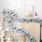 Roexboz Guirnalda de Navidad de 2,7 m de grosor, copos de nieve, trufa, ratán, abeto, decoración navideña para chimenea, escaleras, barandilla, exterior, interior, decoración de fiesta