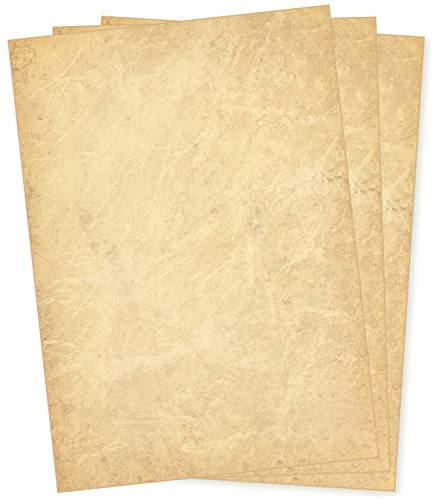 Travertin Briefpapier A4 50 Blatt Marmorpapier beidseitig marmoriertes Papier Natur Stein Optik nachhaltig