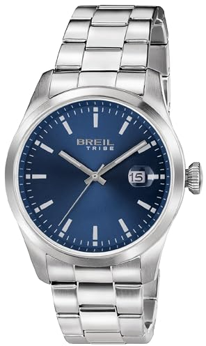 Breil - Orologio Classic Elegance in Acciaio da Uomo, Argento/Blu Scuro, taille unique, Bracciale