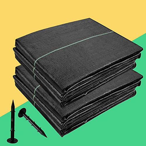 Heavy Duty Weed Control Membrane,Geotextile,Weed Barrier Fabric,for use in Patios, Garden, Flower Beds, Landscaping,Tear-Resistant(1.52x46m/5x150ft)