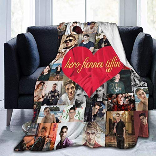 YINGD Hero Fiennes Tiffin Couverture ultra douce en micro polaire pour enfants, adultes, parents, grands-parents, cadeau de Noël ou d'anniversaire
