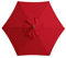 Housse de Rechange pour parasols extérieurs,Housse de Rechange pour Parasol de Jardin, pour extérieur, Housse de Parasol de Jardin, Parasol de Jardin, Parasol de Jardin (Rouge, 3 mètres 8 côtes)