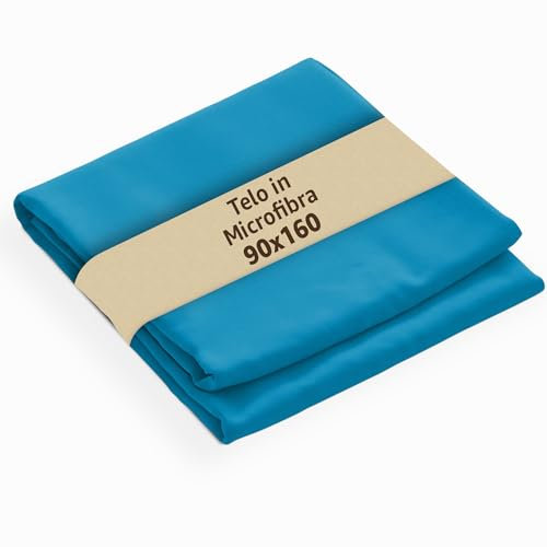 SONIT - Telo Mare Microfibra - Telo Mare e Palestra Ultra Leggero Asciugatura Rapida - Asciugamano Microfibra per Spiaggia, Sport e Viaggi 90x160 cm - Blu Navy