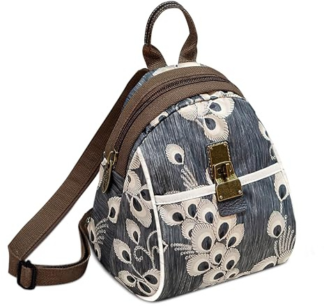 DEEVORCA Damen Anti Diebstahl Rucksack – Wasserdichter Oxford Rucksack mit Reißverschluss-Schultergurt, umwandelbar zur Brusttasche, Ideal für Freizeit, Shopping & Kurztrips (Klassisches Blau,L)
