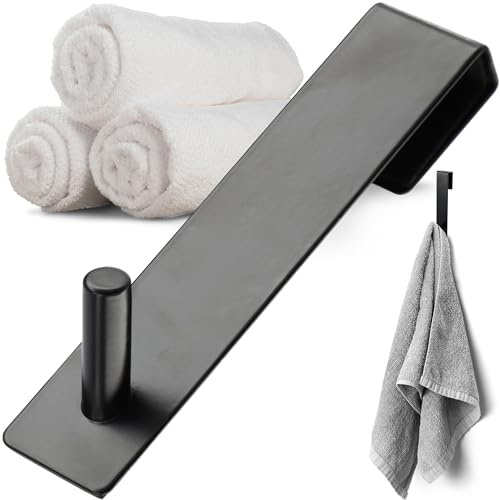 KADAX Türhaken zum Einhängen, Türgarderobenhaken, Türkleiderharken, Kleiderhakenbugel, Türgarderobe Haken, Türkleiderhaken aus Edelstahl (Schwarz - 1 Stück, Einzeln) …