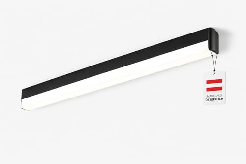 Lampenlux LED-Wandlampe Cole hochwertige verarbeitete Unterbauleuchte 3000K Spiegellampe mit PMMA-Abdeckung Schrankbeleuchtung (IP20) (schwarz matt, 60cm)