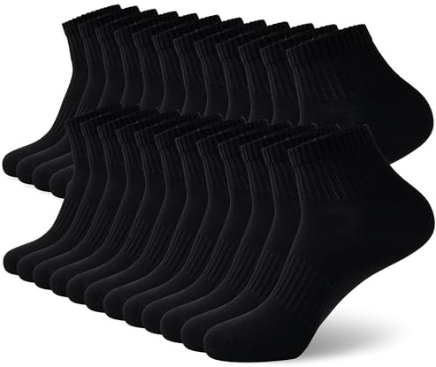 LBJR Calcetines Tobilleros Hombre Mujer, 12 Pares Calcetine Deporte Running Transpirables