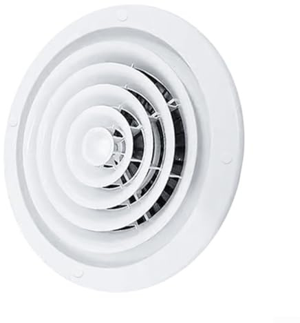ZAMETTER Difusor circular redondo ABS Salida de aire acondicionado central Rejilla de ventilación redonda ajustable Rejilla de ventilación circular Cubierta de ventilación (450)