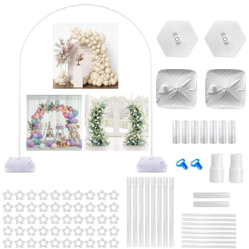 Kit di supporto regolabile per arco di palloncini, telaio regolabile per arco con base, kit per arco pieghevole con supporto per compleanno matrimonio
