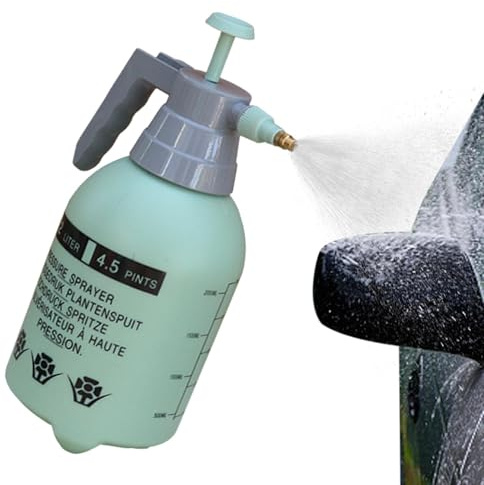Pulverización impresa 2L - rociador de jardín con extensión, pulverizador de agua con bomba de mano para lavado de coches de riego césped de césped terraza Balcón de limpieza al aire libre