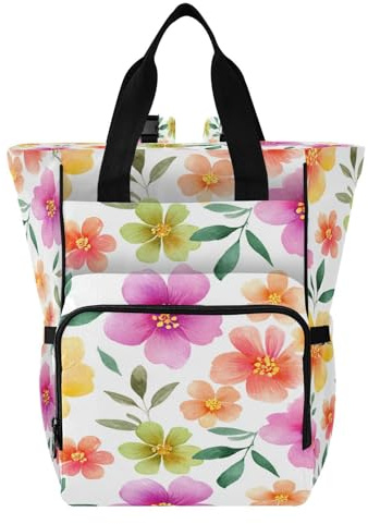 Ttgoth Sac à dos à langer imperméable avec porte-biberons isothermes, sac à dos de voyage multi-poches avec sangles de poussette pour maman et papa