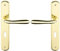 Coppia Maniglie Ottone Lucido Verniciato Con Placca 70mm Per Porte Interne -iaiadistribuzione