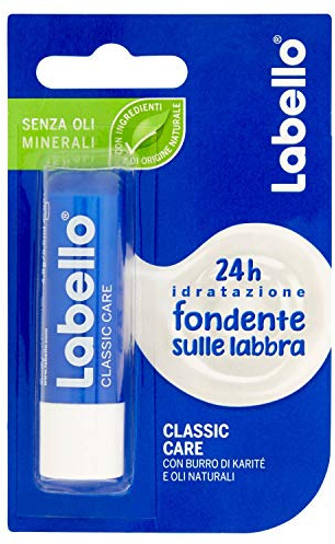 Labello Classic Care Formel ohne Mineralöle und Parabene, 24h Feuchtigkeit