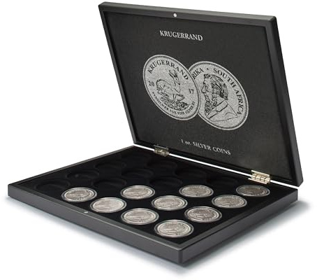 Leuchtturm 361478 Münzkassette Volterra für 20 Silbermünzen Südafrika Krügerrand in Kapseln - für 1 Oz/Unzen