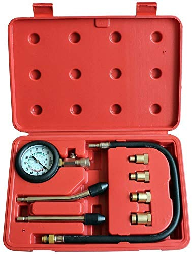 NAIZY Kompressionstester Set, Kompressionsmessgerät für KFZ Auto Motorrad 0-20 Bar oder 0-300 psi Verdichtungsmesser