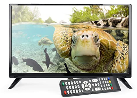 Easyfind Travel LED TV 24 Camping (60,96cm, Triple Tuner S2/T2/C Tuner, Grade A Panel, HDMI, USB, PVR Ready, 10-30 Volt, VESA, SRC und Hotel-Modus, CI+ für Pay TV), Schwarz