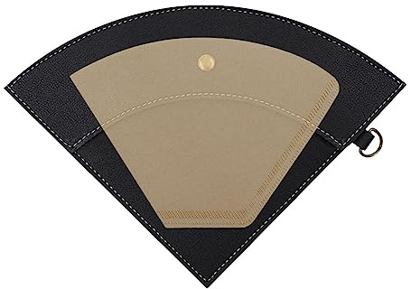 Kaffeefilter-Aufbewahrung, PU-Leder, Kegel-Filterhalter, Kaffeefiltertasche, wasserdicht, tragbar, Papiertüte, Kaffeezubehör für Outdoor, Reisen, Zuhause