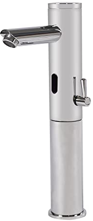 JAYEUW Automatischer Sensorhahn mit Wassererhitzer Infrarot Sensor Wasserhahn Sensor Warmwasserhahn Messing verchromt für Küche Badezimmer