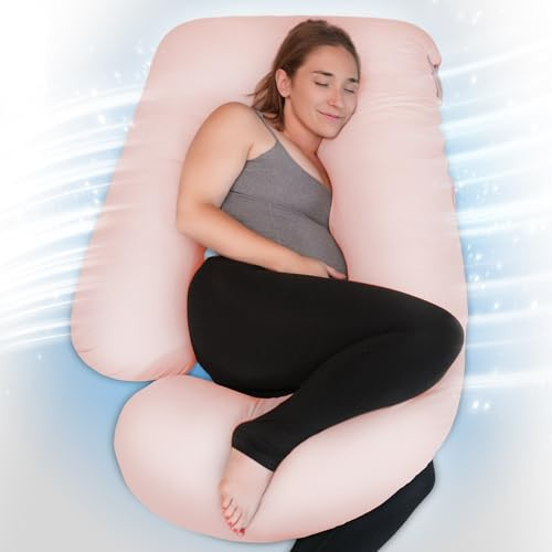 PinkFroggie Cuscino Gravidanza Rinfrescante con Setosa Rimovibile