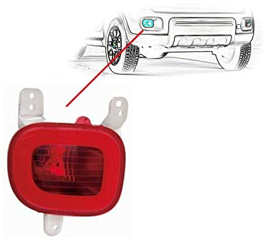 RAS RICAMBI AUTO STORE Feu Arrière Gauche Avec Lumière Arrière Brouillard Et Douille Compatible avec Jeep Renegade De 05-2018